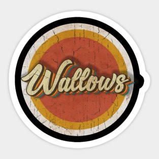 circle vintage Wallows Sticker